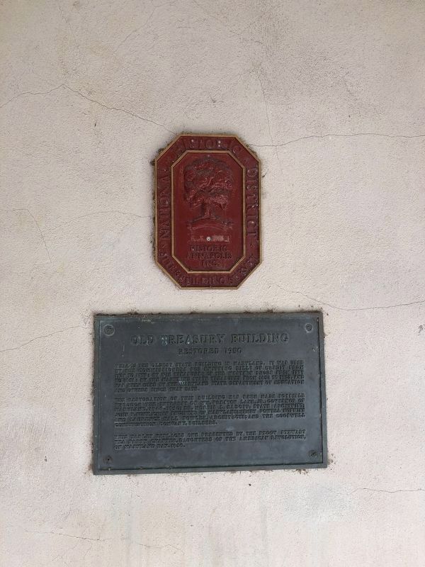 Old Treasury Building Marker. Click for full size. Old Treasury Building Marker image. Click for full size.