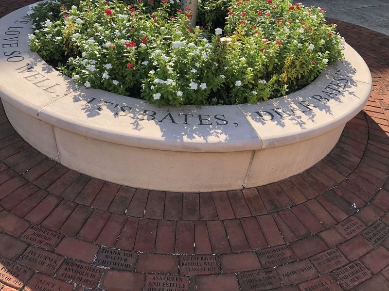 Original Bates Flagpole Marker. Click for full size. Original Bates Flagpole Marker image. Click for full size.