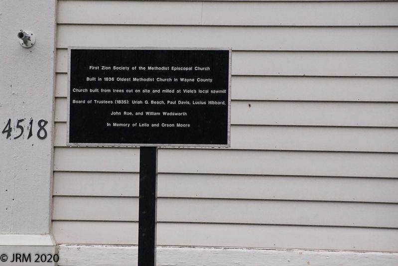 First Zion Society of the Methodist Episcopal Church Marker image. Click for full size.