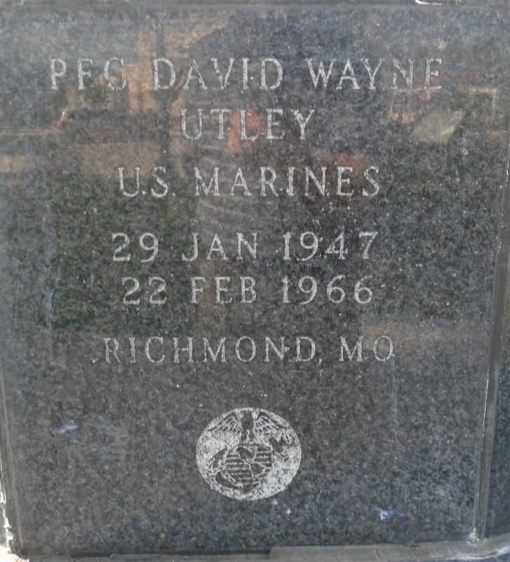 Vietnam War PFC Utley Memorial image. Click for full size.