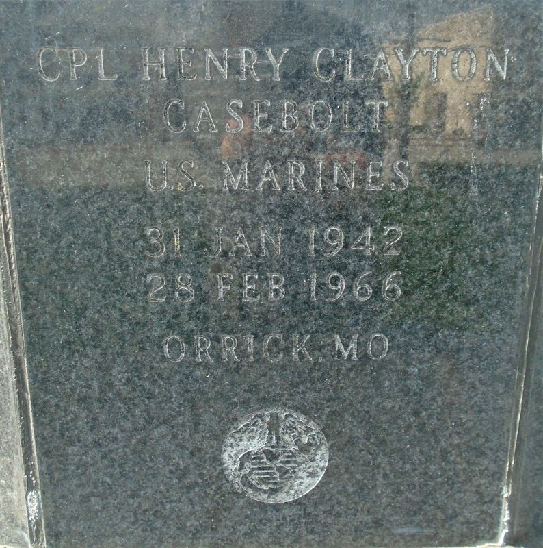 Vietnam War Cpl Casebolt Memorial image. Click for full size.
