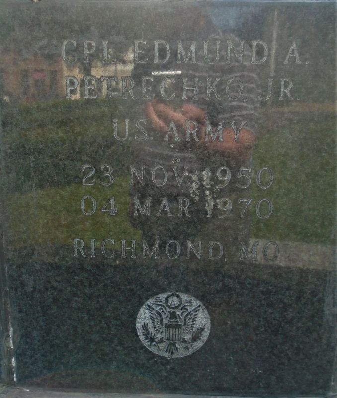 Vietnam War CPL Petrechko Memorial image. Click for full size.