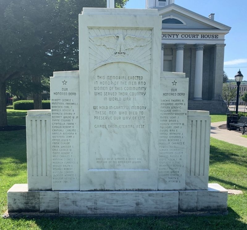 Chenango County World War II Memorial image. Click for full size.