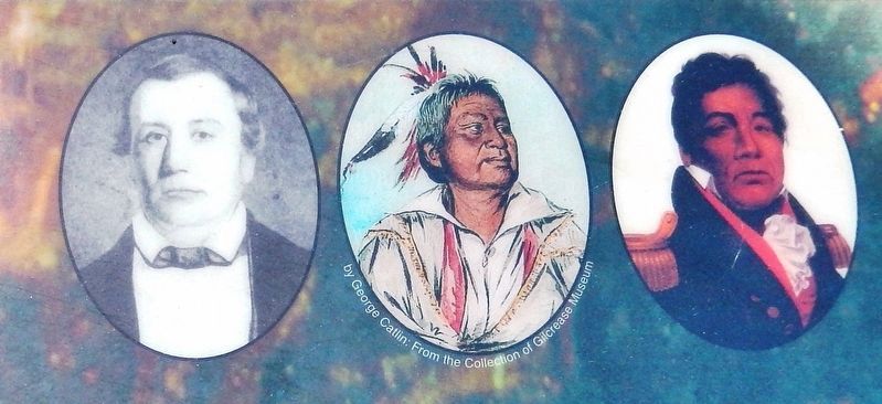 Marker detail: Choctaw Chiefs image. Click for full size.
