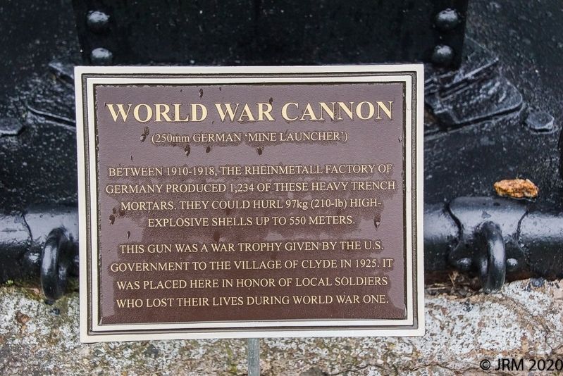 World War Cannon Marker image. Click for full size.