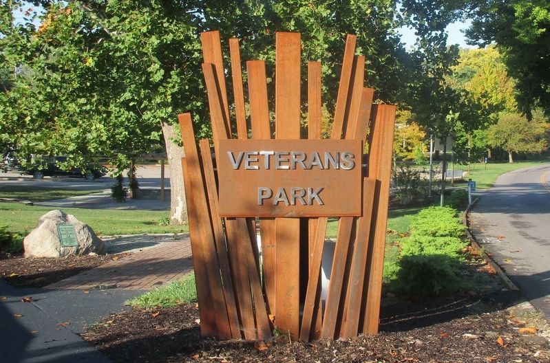 Veterans Park signage image. Click for full size.