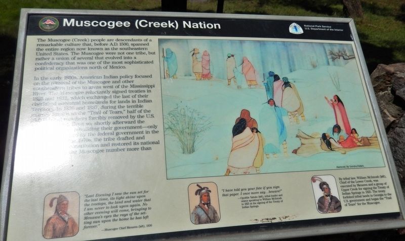 Muscogee (Creek) Nation Marker image. Click for full size.
