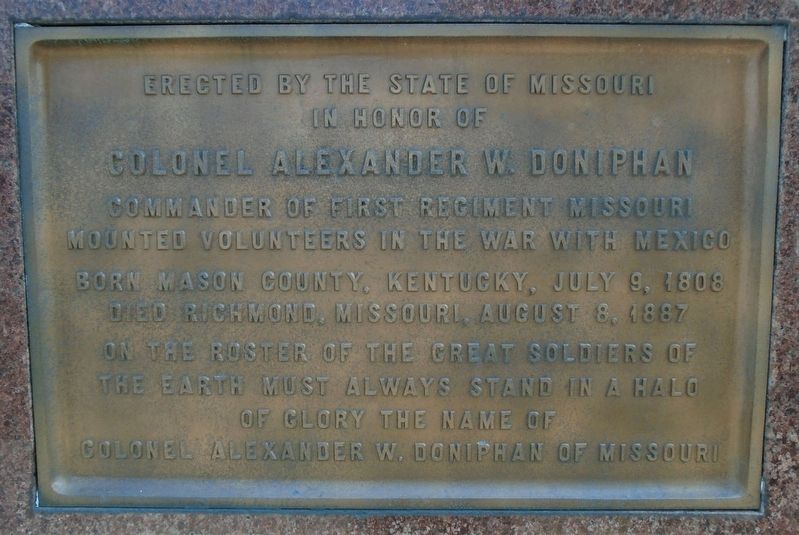 Colonel Alexander W. Doniphan Dedication Marker image. Click for full size.