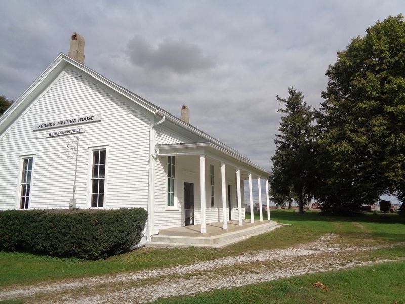 Benjaminville Friends Meeting House Marker. Click for full size. Benjaminville Friends Meeting House Marker image. Click for full size.