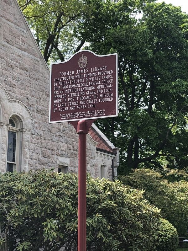 Former James Library Marker image. Click for full size.