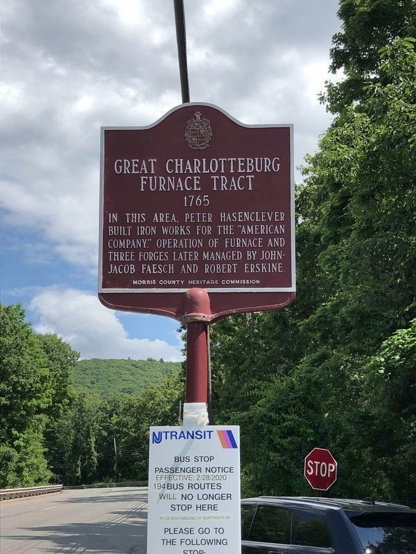 Great Charlotteburg Furnace Tract Marker image. Click for full size.