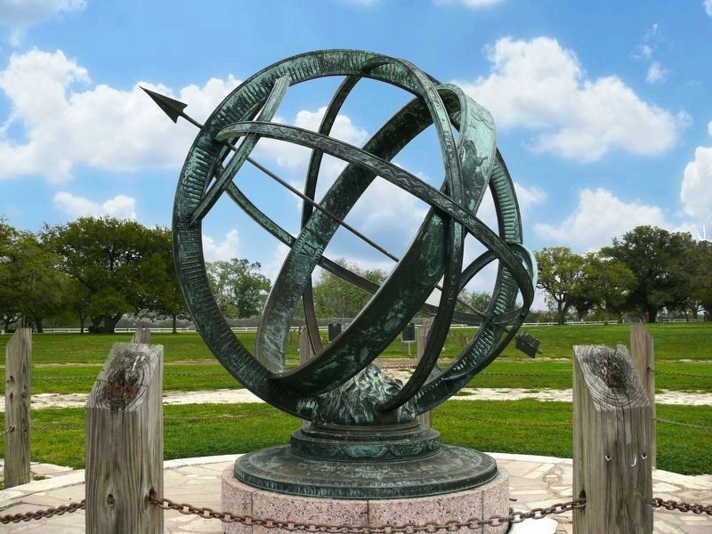 De Zavala Plaza is directly behind this amillary sphere image. Click for full size.