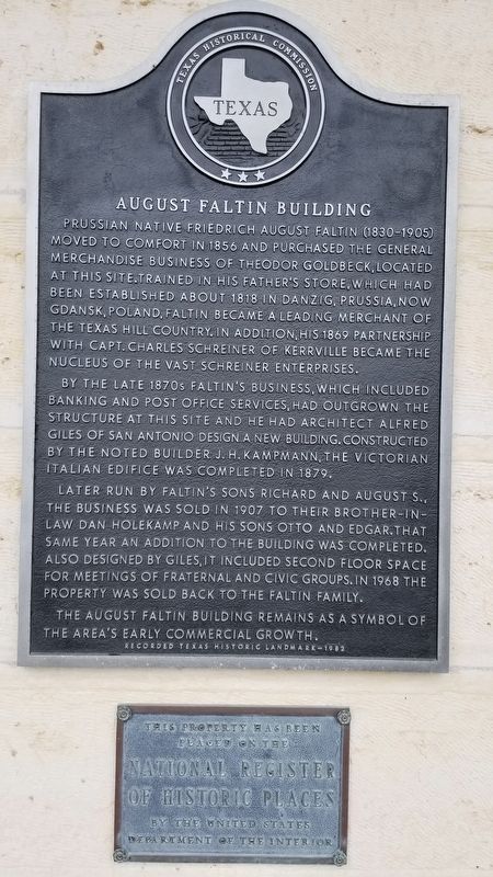 August Faltin Building Marker image. Click for full size.