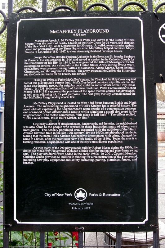 McCaffrey Playground Marker. Click for full size. McCaffrey Playground Marker image. Click for full size.