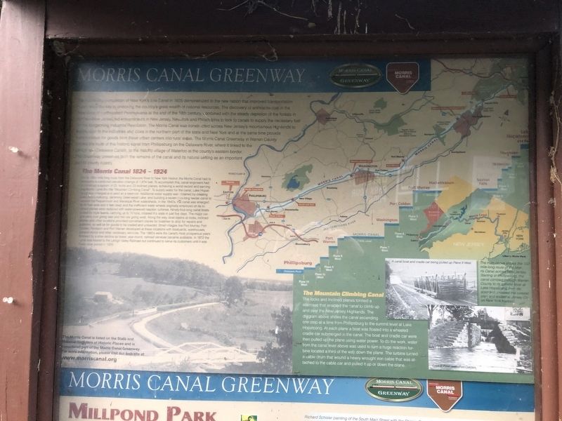 Morris Canal Greenway Marker image. Click for full size.