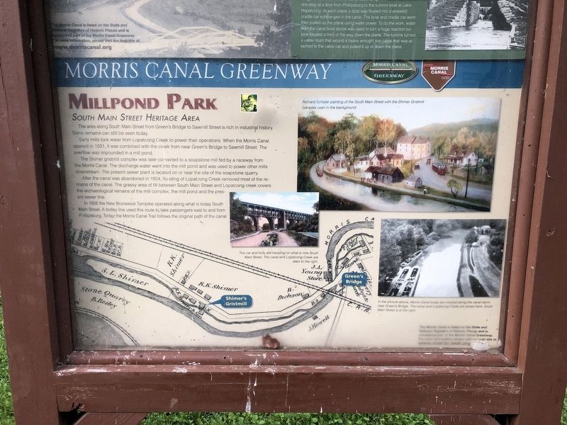 Morris Canal Greenway Marker image. Click for full size.