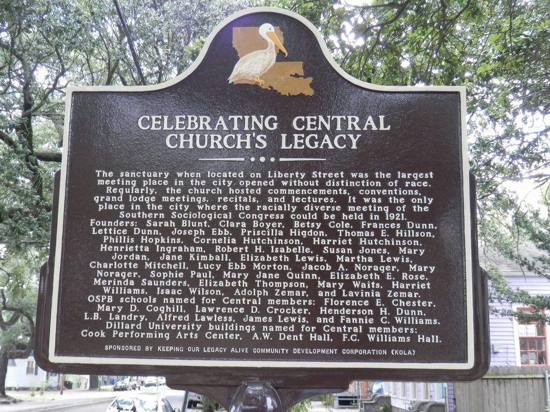 Central Congregational Church 1872-2005/ Celebrating Central Church's Legacy Marker image. Click for full size.