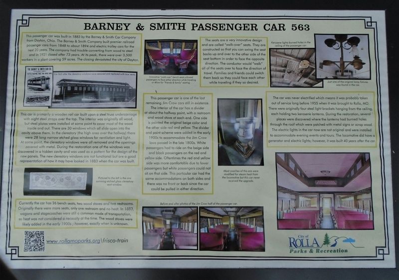 Barney & Smith Passenger Car 563 Marker image. Click for full size.