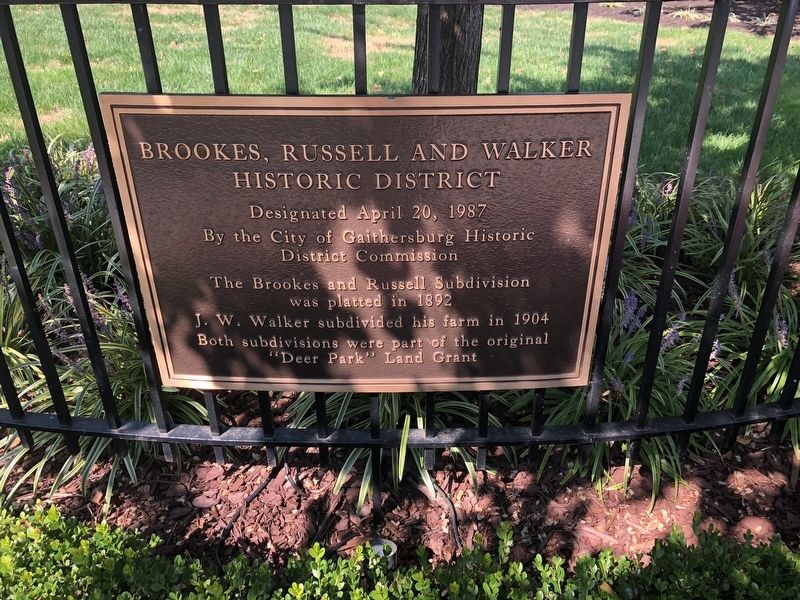 Brookes, Russell and Walker Historic District Marker image. Click for full size.