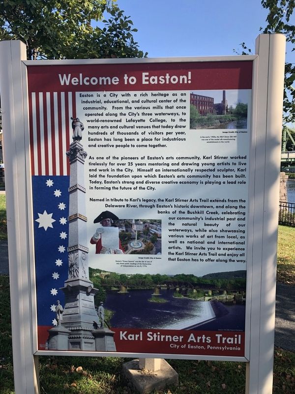 Welcome to Easton! Marker image. Click for full size.