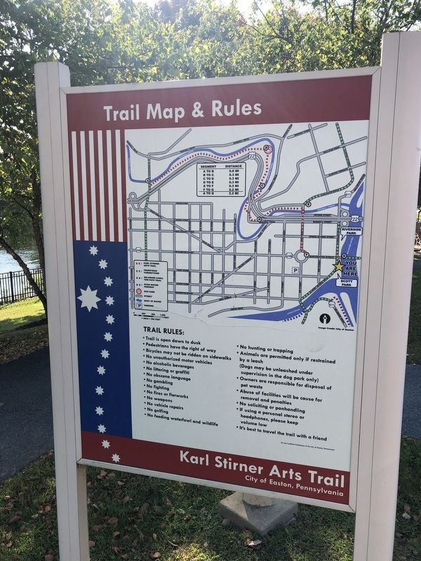 Trail Map & Rules side of the marker image. Click for full size.