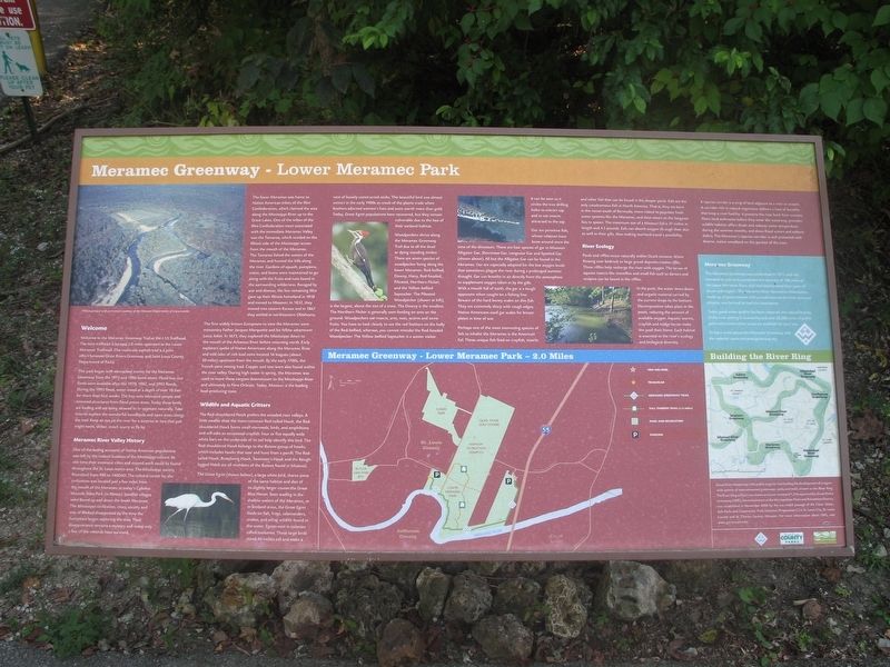 Meramec Greenway - Lower Meramec Park Marker image. Click for full size.