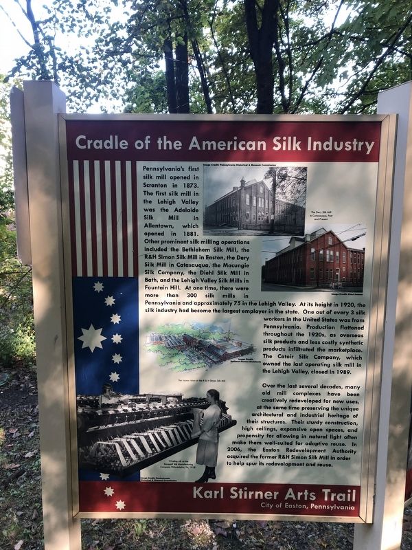 Cradle of the American Silk Industry Marker image. Click for full size.