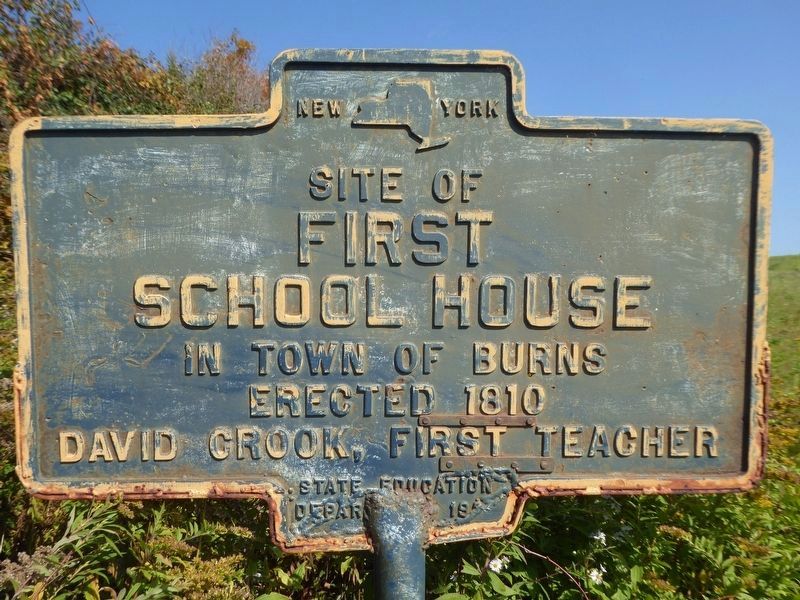 Site of First School House Marker image. Click for full size.