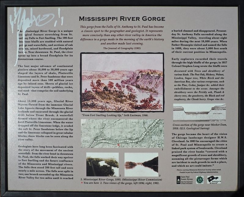 Mississippi River Gorge marker image. Click for full size.