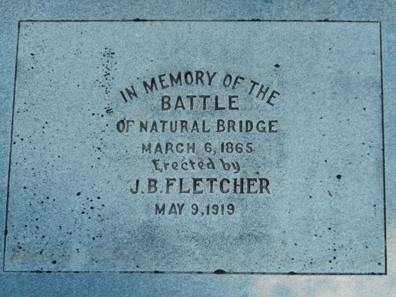 Battle of Natural Bridge Tablet image. Click for full size.