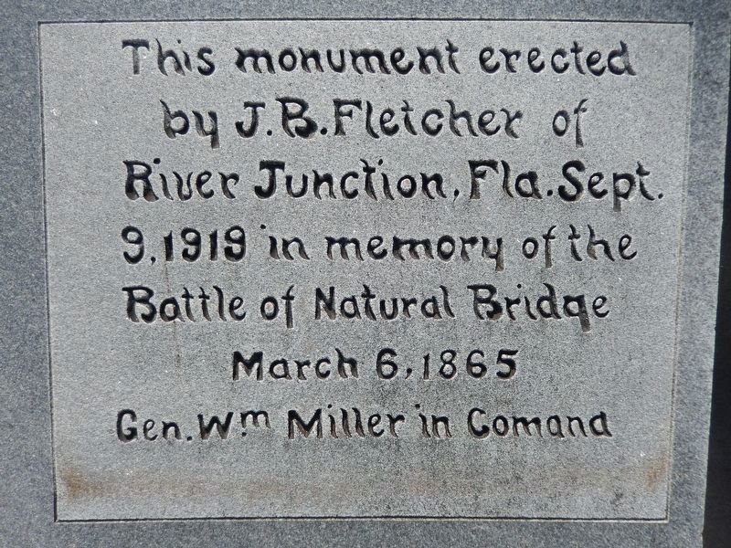 Battle of Natural Bridge Tablet image. Click for full size.