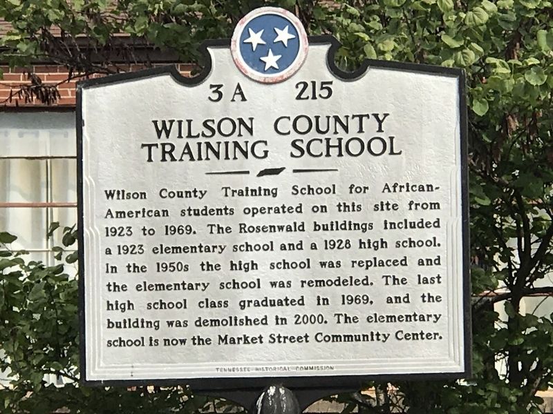 Wilson County Training School Marker image. Click for full size.