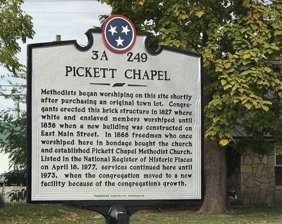 Pickett Chapel Marker image. Click for full size.