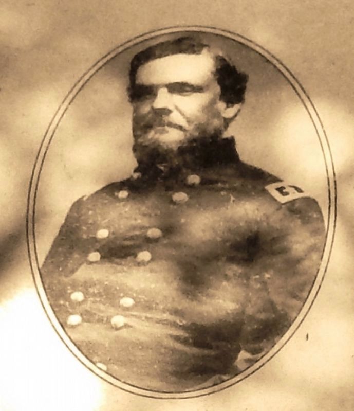 Marker detail: Brigadier General John Newton image. Click for full size.