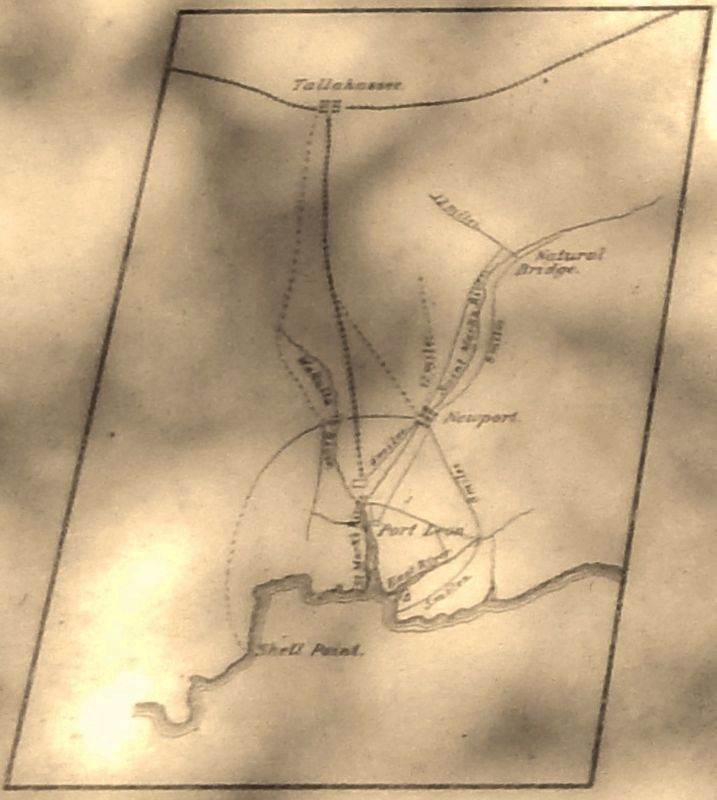 Marker detail: map accompanying General Newtons report image. Click for full size.