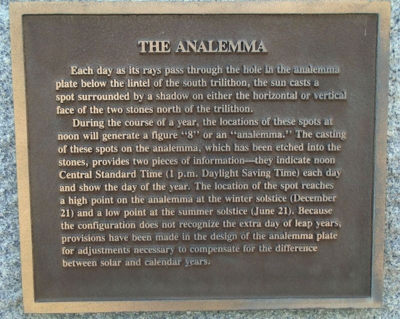 The Analemma Marker image. Click for full size.
