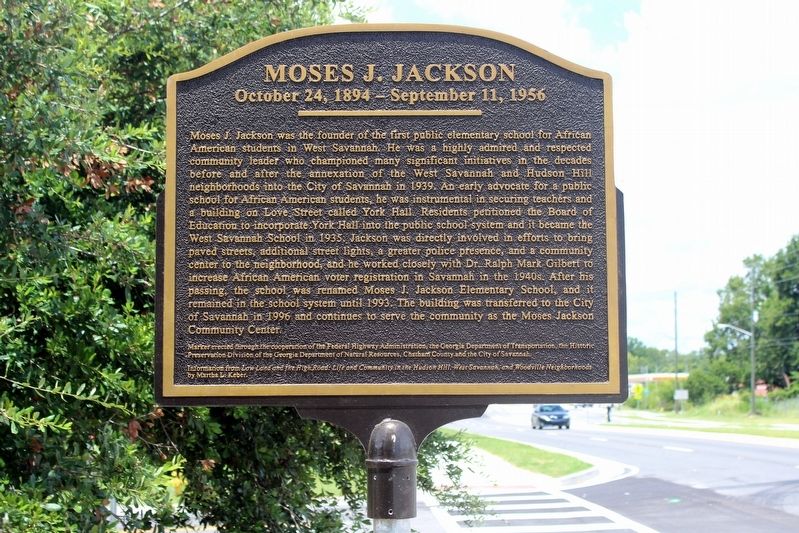 Moses J. Jackson Marker image. Click for full size.