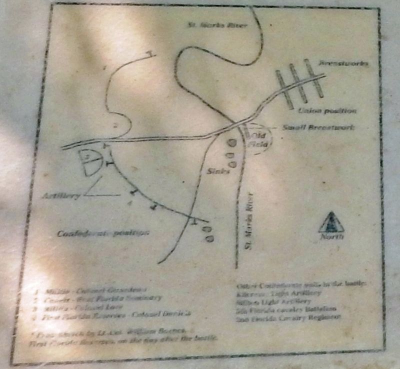 Marker detail: Confederate Positions Map image. Click for full size.