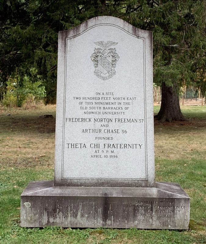 Theta Chi Fraternity Marker. Click for full size. Theta Chi Fraternity Marker image. Click for full size.