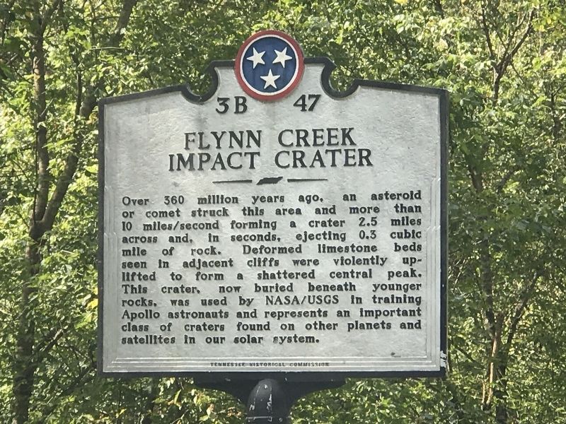 Flynn Creek Impact Crater Marker image. Click for full size.