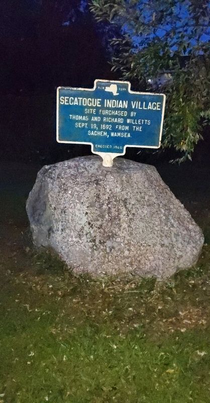 Secatogue Indian Village Marker image. Click for full size.