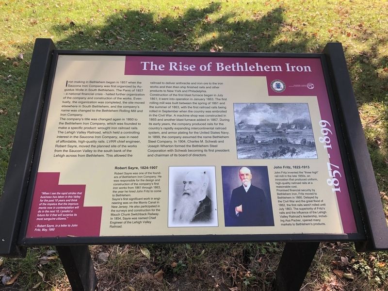 The Rise of Bethlehem Iron Marker image. Click for full size.