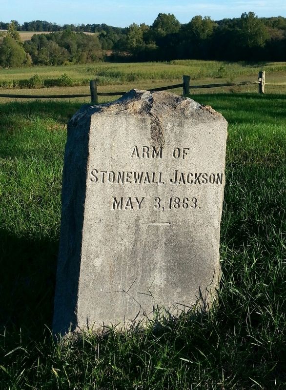 “Stonewall” Jackson’s Arm Marker image. Click for full size.