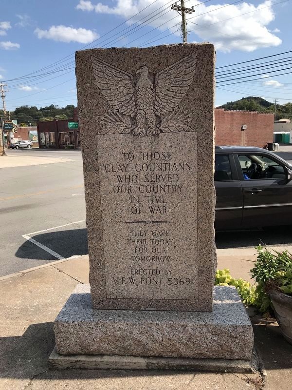 Clay County Veterans Monument (West Face) image. Click for full size.