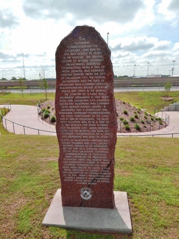Centennial Land Run Monument Project Marker (<i>tablet 1 of 3</i>) image. Click for full size.