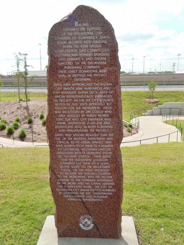 Centennial Land Run Monument Project Marker (<i>tablet 2 of 3</i>) image. Click for full size.