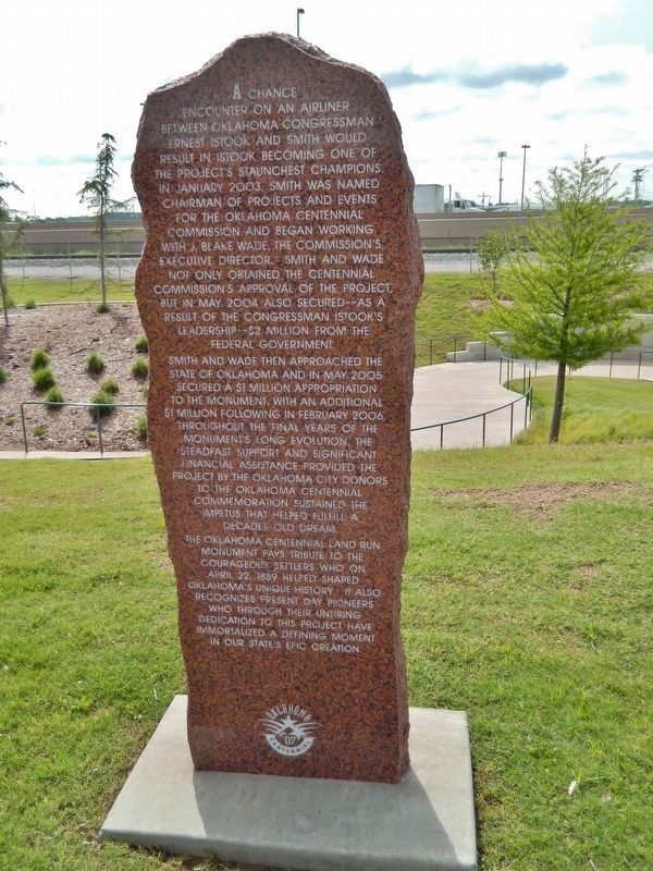 Centennial Land Run Monument Project Marker (<i>tablet 3 of 3</i>) image. Click for full size.