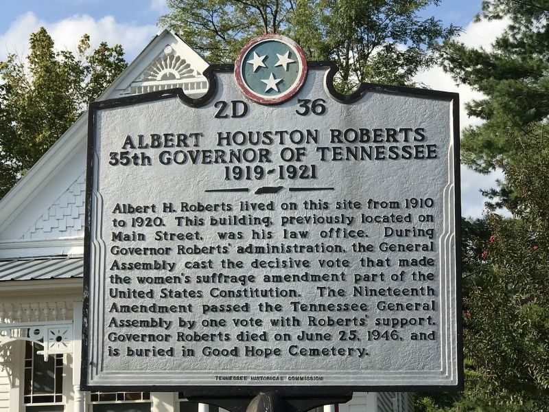 Albert Houston Roberts Marker image. Click for full size.
