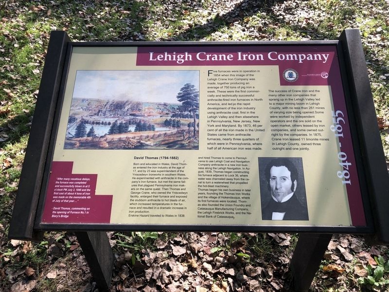 Lehigh Crane Iron Company Marker image. Click for full size.