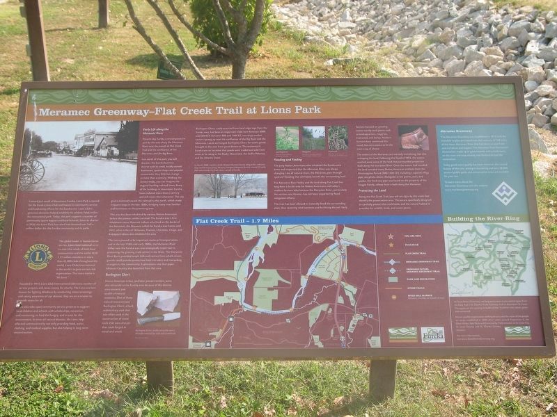 Marker at Flat Creek Trailhead in Lions Park image. Click for full size.